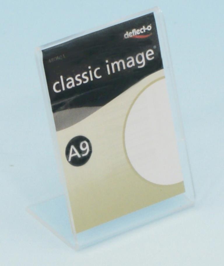 9412492  328355 Brosjyre-/menyholder A9, 1,5mm,skrå"L" 